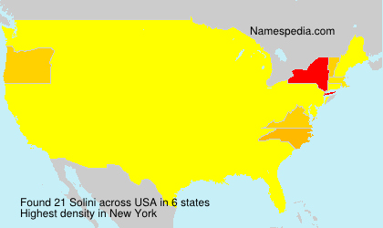 Surname Solini in USA