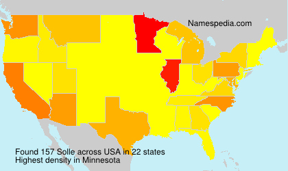 Surname Solle in USA