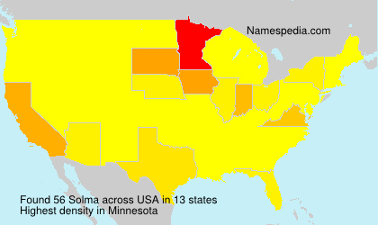 Surname Solma in USA Surname Solma in USA