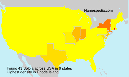 Surname Solola in USA