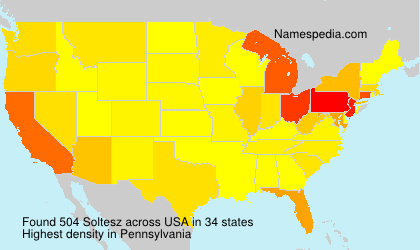 Surname Soltesz in USA Surname Soltesz in USA