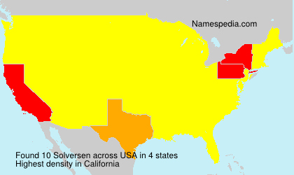 Surname Solversen in USA Surname Solversen in USA