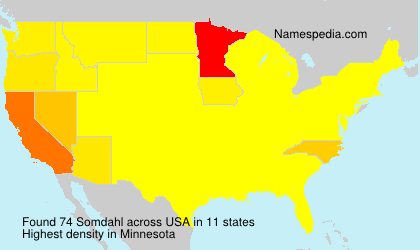 Surname Somdahl in USA Surname Somdahl in USA