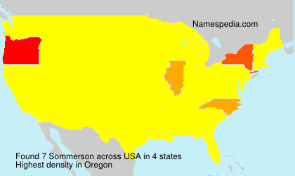 Surname Sommerson in USA