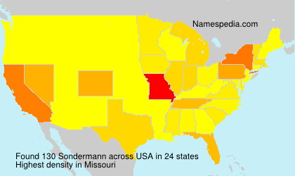 Surname Sondermann in USA Surname Sondermann in USA