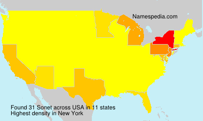 Surname Sonet in USA Surname Sonet in USA