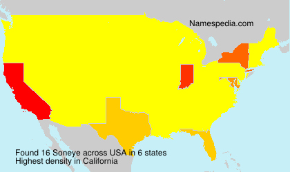 Surname Soneye in USA Surname Soneye in USA