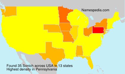 Surname Sonich in USA Surname Sonich in USA