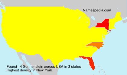 Surname Sonnenstein in USA