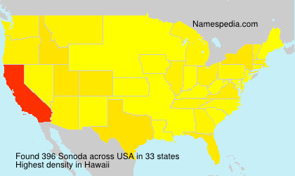 Surname Sonoda in USA Surname Sonoda in USA