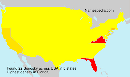 Surname Sonosky in USA Surname Sonosky in USA
