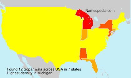 Surname Sopariwala in USA Surname Sopariwala in USA