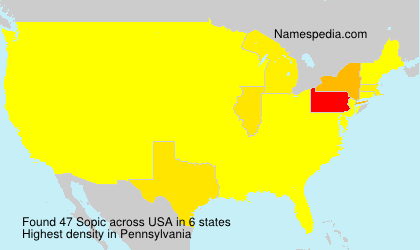 Surname Sopic in USA Surname Sopic in USA