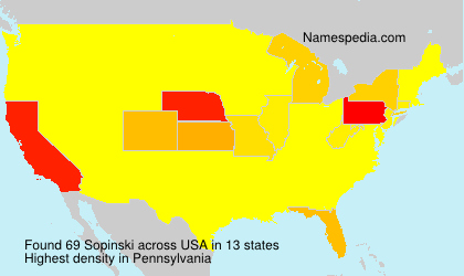 Surname Sopinski in USA Surname Sopinski in USA