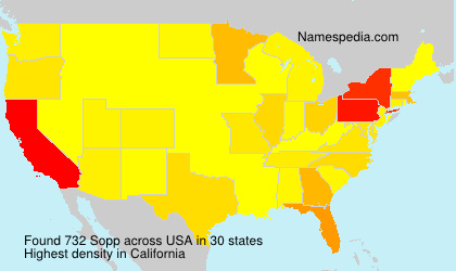 Surname Sopp in USA