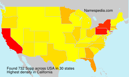 Surname Sopp in USA Surname Sopp in USA