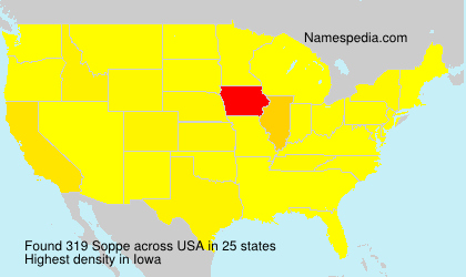Surname Soppe in USA Surname Soppe in USA
