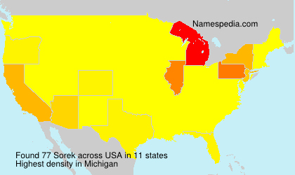 Surname Sorek in USA Surname Sorek in USA