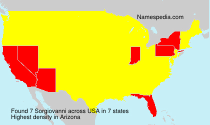 Surname Sorgiovanni in USA Surname Sorgiovanni in USA