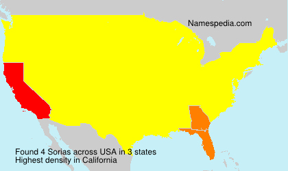 Surname Sorias in USA Surname Sorias in USA