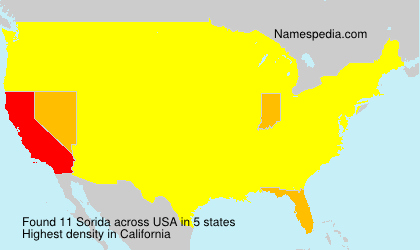 Surname Sorida in USA Surname Sorida in USA