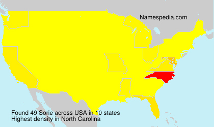 Surname Sorie in USA Surname Sorie in USA
