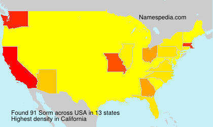 Surname Sorm in USA Surname Sorm in USA