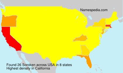 Surname Soroken in USA Surname Soroken in USA