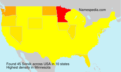 Surname Sorvik in USA Surname Sorvik in USA
