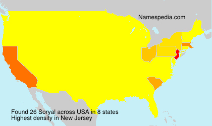 Surname Soryal in USA Surname Soryal in USA