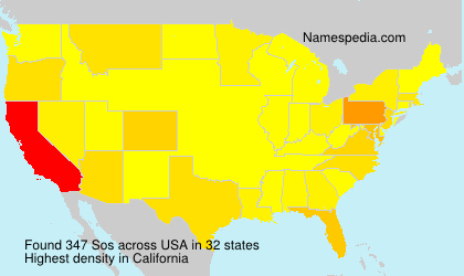 Surname Sos in USA Surname Sos in USA