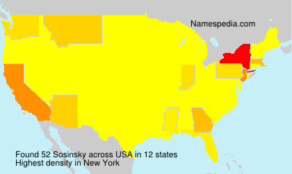 Surname Sosinsky in USA Surname Sosinsky in USA