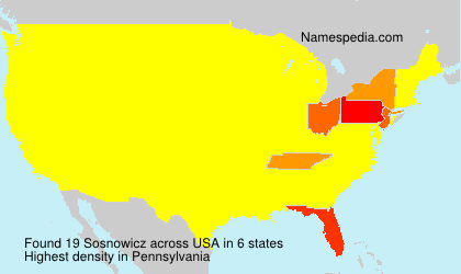 Surname Sosnowicz in USA Surname Sosnowicz in USA