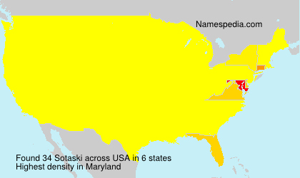 Surname Sotaski in USA Surname Sotaski in USA