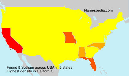 Surname Sotham in USA Surname Sotham in USA