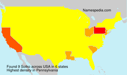 Surname Sotko in USA Surname Sotko in USA