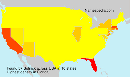 Surname Sotnick in USA Surname Sotnick in USA