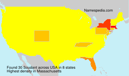 Surname Soudant in USA Surname Soudant in USA