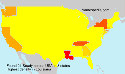 Surname Soudy in USA Surname Soudy in USA