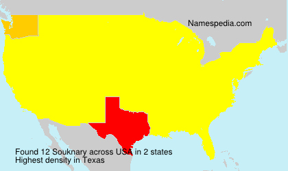 Surname Souknary in USA Surname Souknary in USA
