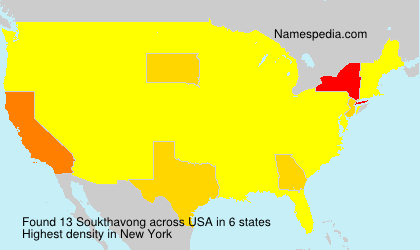 Surname Soukthavong in USA Surname Soukthavong in USA
