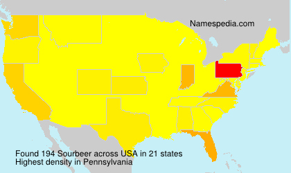 Surname Sourbeer in USA Surname Sourbeer in USA