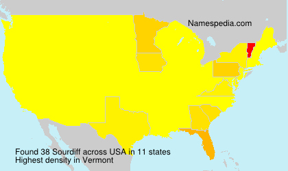 Surname Sourdiff in USA Surname Sourdiff in USA