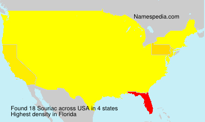 Surname Souriac in USA Surname Souriac in USA