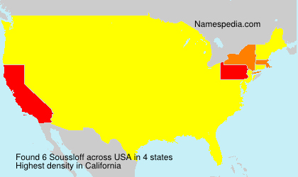 Surname Soussloff in USA