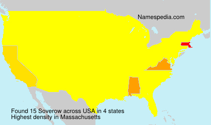 Surname Soverow in USA Surname Soverow in USA