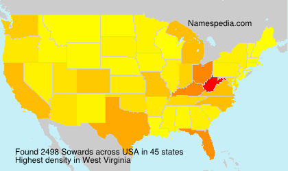 Surname Sowards in USA Surname Sowards in USA