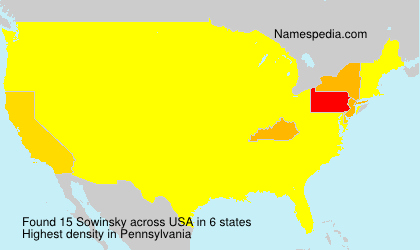 Surname Sowinsky in USA Surname Sowinsky in USA