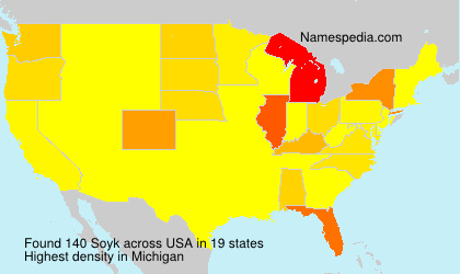 Surname Soyk in USA Surname Soyk in USA