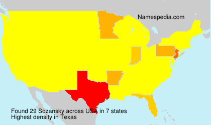 Surname Sozansky in USA Surname Sozansky in USA
